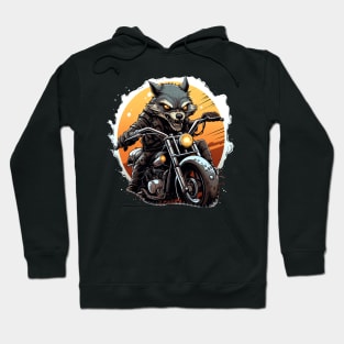 Fox Biker Retro Motorcycle Hoodie